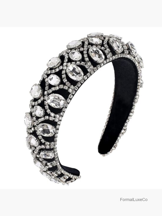 Rhinestone Baroque Headband Hair Tie Wedding Headdress Photo Prop